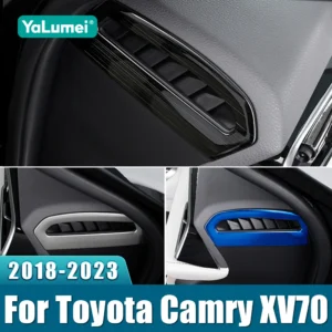 for toyota camry xv70 2018 2020 2021 2022 2023 stainless car center console dashboard air conditioning vent outlet trim cover