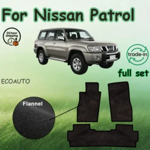 flannel car floor mat for nissan patrol y61 safari 1998~2014 2000 lwb rugs panel footpads carpet cover anti slip foot pads acces
