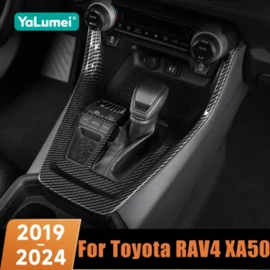 car central control gear shift panel cover trim frame abs accessories for toyota rav4 xa50 2019 2020 2021 2022 2023 2024 hybrid
