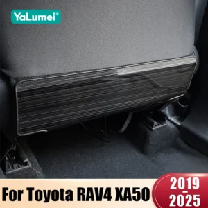for toyota rav4 xa50 2019 2020 2021 2022 2023 2024 2025 hybrid stainless car seat back anti kick pad cover anti dirty trims