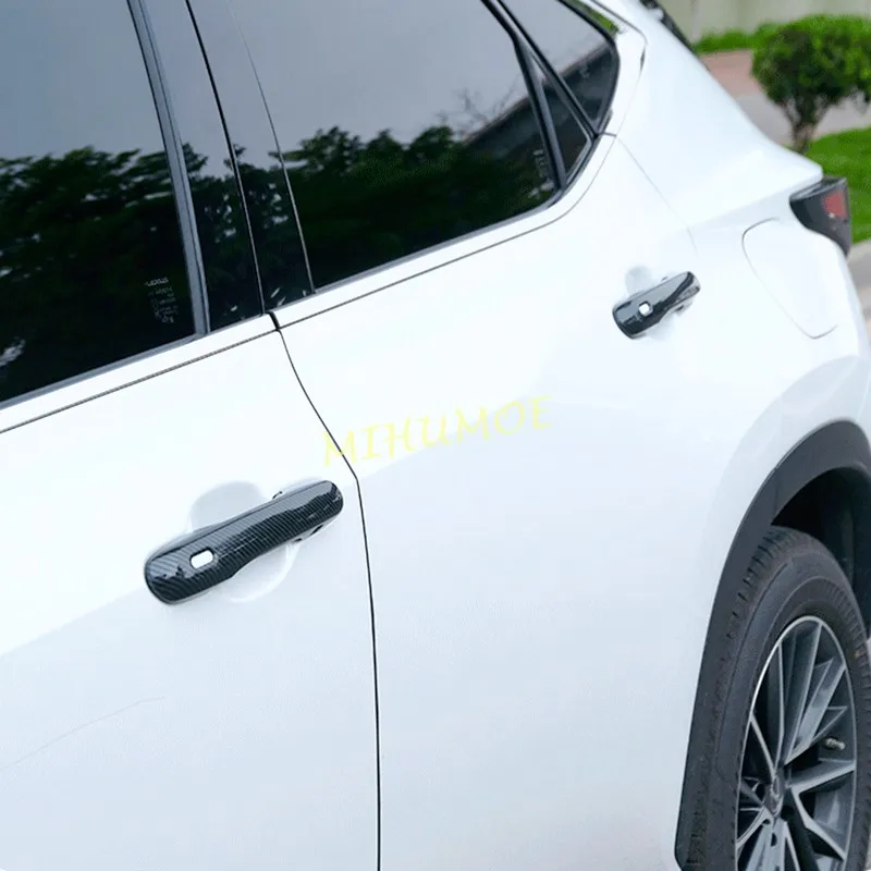 for lexus nx250 nx350 nx450h+ rx350 rx450h+ rx500h 2022 2023 2024 2025 carbon fiber car exterior door handle strip cover trims for lexus nx250 nx350 nx450h+ rx350 rx450h+ rx500h 2022 2023 2024 2025 carbon fiber car exterior door handle strip cover trims