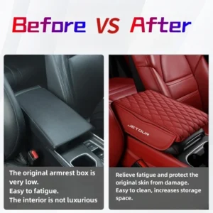 luxury leather car center console protector cover storage pocket for chery jetour x7 x7sm x9 x95 dashing i dm t2 t3