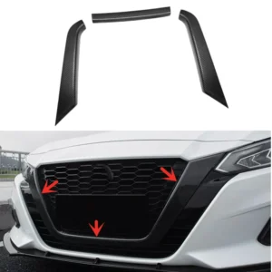 front grille trim molding outer decor frame strip sticker u center grid for nissan altima 2019 2020 2021 2022 2023 2024
