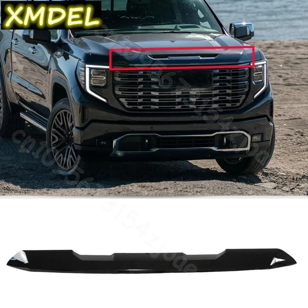 chrom and black front bumper cover grille upper trim for gmc sierra 1500 2022 2023 2024 abs replacement black mouldings strip chrom and black front bumper cover grille upper trim for gmc sierra 1500 2022 2023 2024 abs replacement black mouldings strip