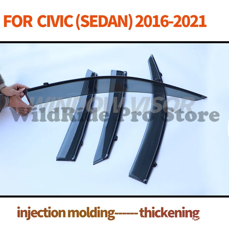 1 set for honda civic sedan window visors 2016 2020 civic 4d 1 set for honda civic sedan window visors 2016 2020 civic 4d