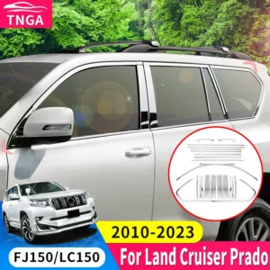 for 2010 2021 toyota land cruiser prado 150 lc150 fj150 2018 tuning modification decoration stainless steel car window body kit
