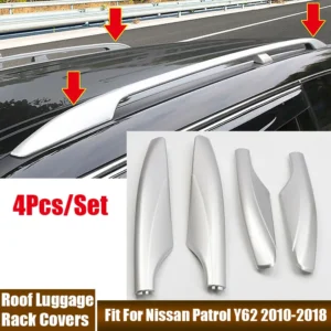 4pcs/set roof luggage rack cover for nissan patrol y62 2010 2018 roof rail rack leg protective shell replacement car accessories