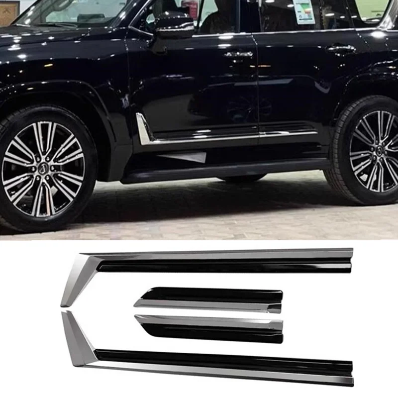 for lexus lx600 2022 2023 2024 abs plastics black+chrome side door moulding door cover trim for lexus lx600 2022 2023 2024 abs plastics black+chrome side door moulding door cover trim