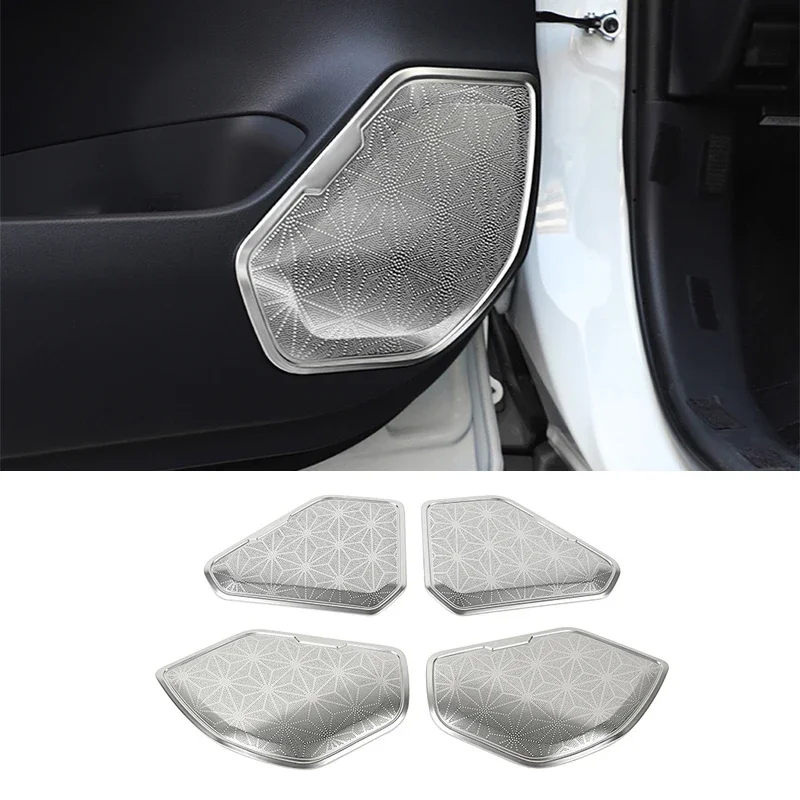 for toyota rav4 xa50 2019 2021 2022 2023 2024 hybrid stainless car audio trim cover door speaker stereo sound frame stickers for toyota rav4 xa50 2019 2021 2022 2023 2024 hybrid stainless car audio trim cover door speaker stereo sound frame stickers