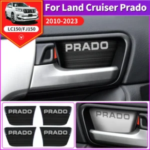 stainless steel door bowl decorative sticker,for toyota land cruiser prado 150 2010 2023 2022 interior accessories lc150 fj150