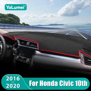 for honda civic 10th 2016 2017 2018 2019 2020 car dashboard mat sun shade instrument desk non slip cover accessories
