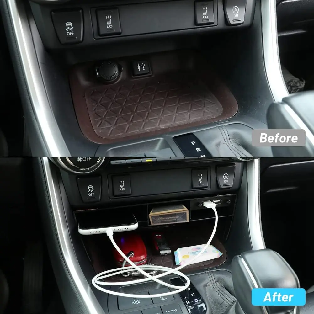 center dash organizer box for toyota rav4 20219 2020 2023 center console storage insert tray box dual usb interior center dash organizer box for toyota rav4 20219 2020 2023 center console storage insert tray box dual usb interior