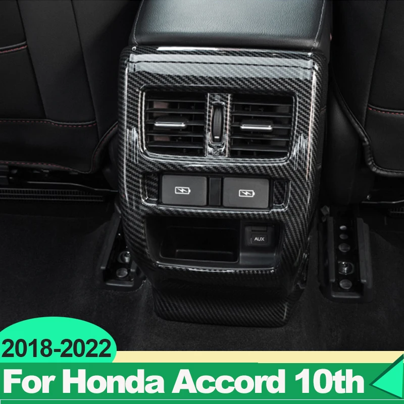 for honda accord x 10th 2018 2019 2020 2021 2022 hybrid car rear armrest box air vent outlet trim cover decoration accessories for honda accord x 10th 2018 2019 2020 2021 2022 hybrid car rear armrest box air vent outlet trim cover decoration accessories