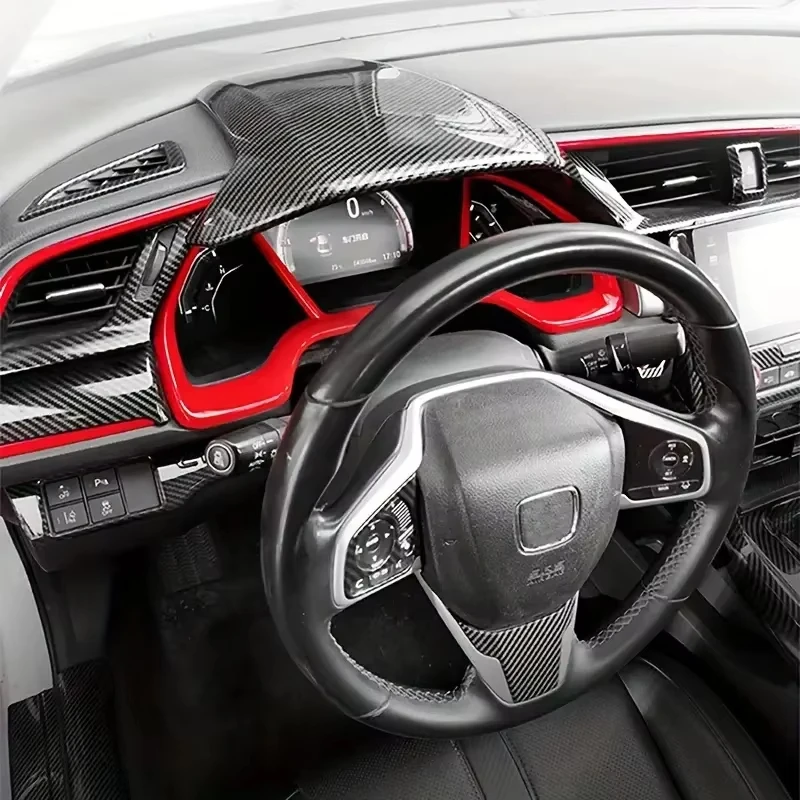 car interior dashboard cover trim carbon fiber look for honda civic 10th 2016 2017 2018 2019 2020 2021 car interior car interior dashboard cover trim carbon fiber look for honda civic 10th 2016 2017 2018 2019 2020 2021 car interior