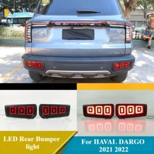 car led rear bumper light reflector driving brake light dynamic turn signal tail lights for great wall haval dargo 2021 2022
