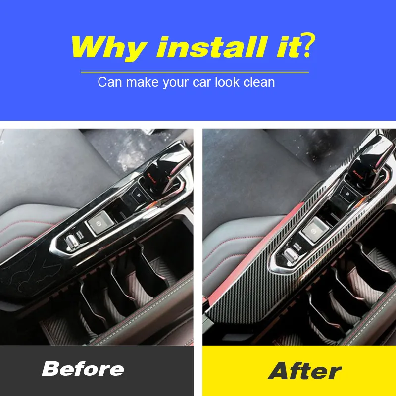car center console gear gear armrest box frame protect cover for new geely coolray 2023 2024 interior modification car center console gear gear armrest box frame protect cover for new geely coolray 2023 2024 interior modification