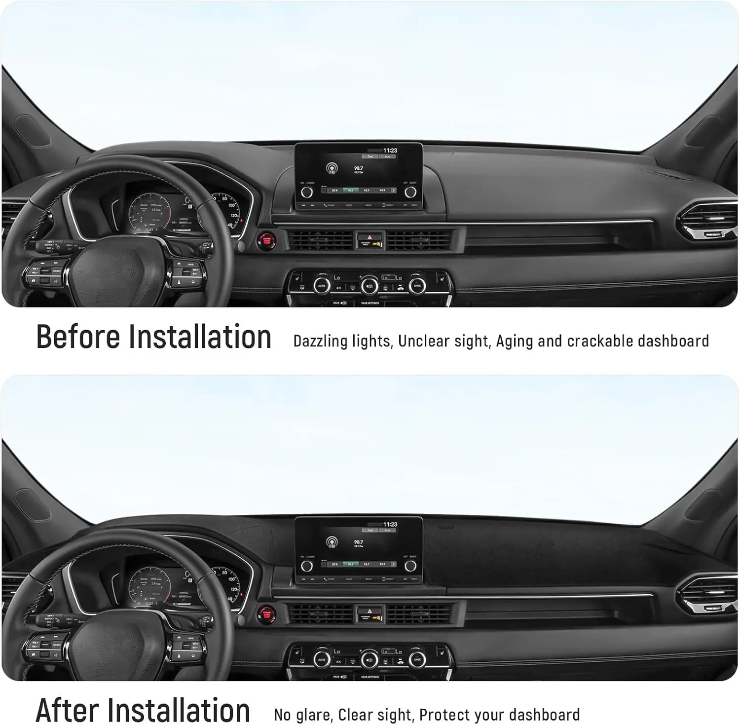 dash cover for honda pilot 2026 2023 (without hud) flannel dashboard cover dash mat center console cover sunshield dash cover for honda pilot 2026 2023 (without hud) flannel dashboard cover dash mat center console cover sunshield