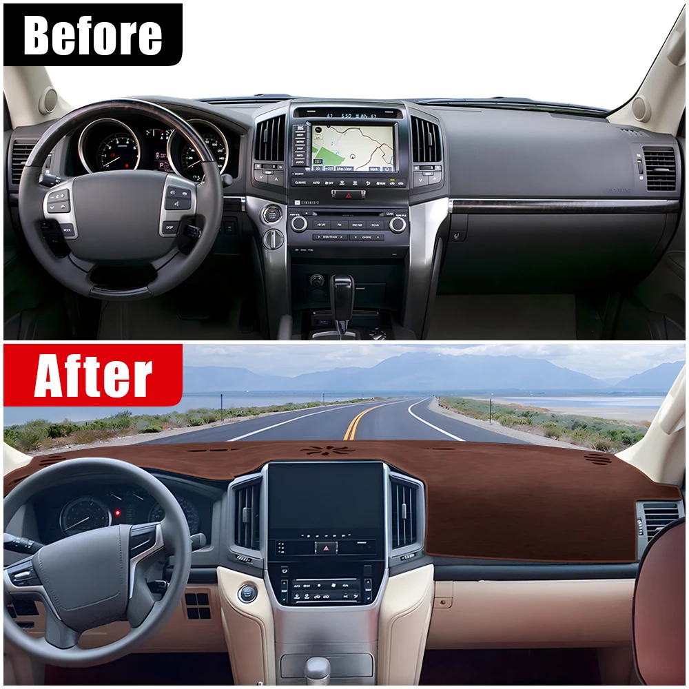 for toyota land cruiser 200 j200 2008 2016 2017 2018 2019 2020 car dashboard cover avoid light pad anti uv carpets non slip mats for toyota land cruiser 200 j200 2008 2016 2017 2018 2019 2020 car dashboard cover avoid light pad anti uv carpets non slip mats