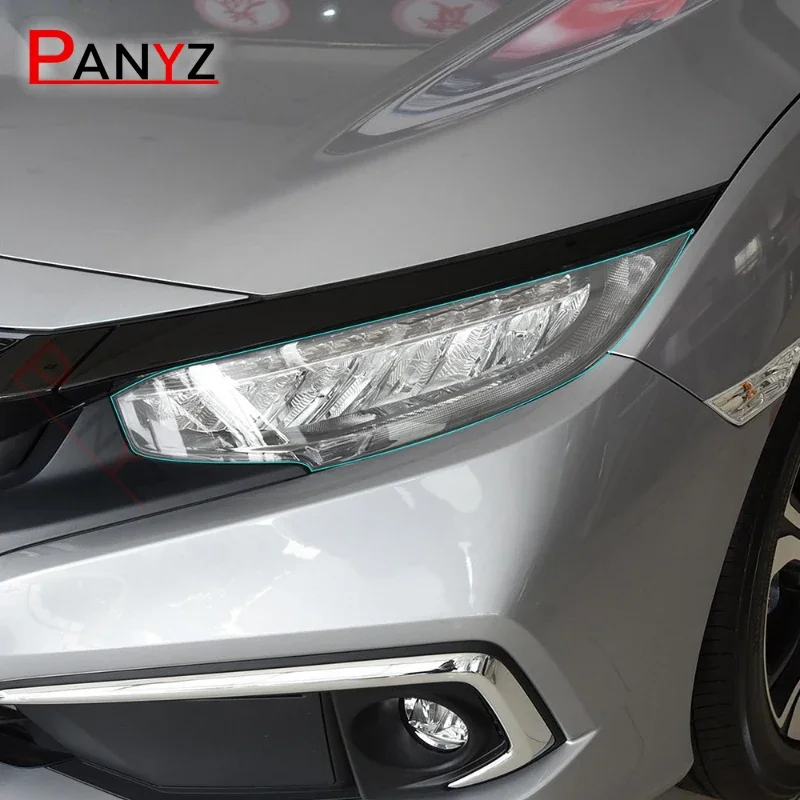 for honda civic accord 10th 2018 2019 2020 car headlight protective film headlamp restoration transparent black tpu sticker for honda civic accord 10th 2018 2019 2020 car headlight protective film headlamp restoration transparent black tpu sticker