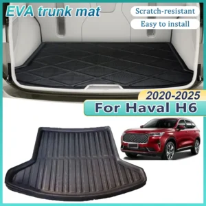 car rear trunk mat for gwm haval h6 3rd gen 2020~2025 2022 2023 luggage liner tray waterproof anti scratch floor pad accessories