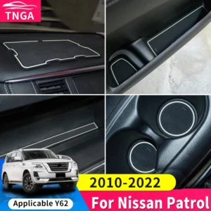for patrol y62 gate slot mat nissan new tule patrol central control water cup storage box mat non slip mat interior mod