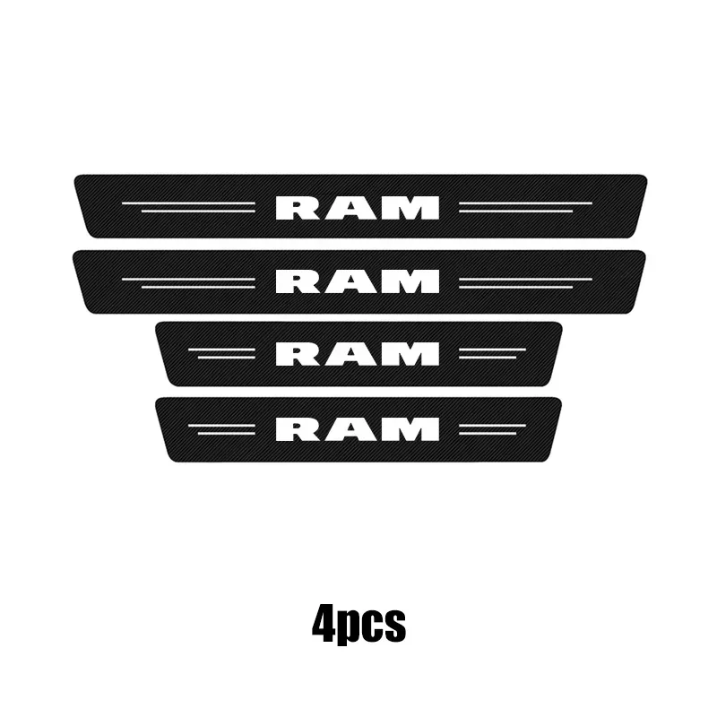 4pcs carbon fiber car door sill protective strip stickers for dodge ram 1500 2500 3500 2014 2015 2016 2017 2018 2019 2020 2021 4pcs carbon fiber car door sill protective strip stickers for dodge ram 1500 2500 3500 2014 2015 2016 2017 2018 2019 2020 2021