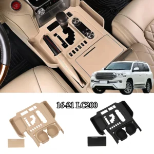 [lhd]silicone center console storage pad for land cruiser 200 2016 2021 with cup holder interior gap organizer accessory