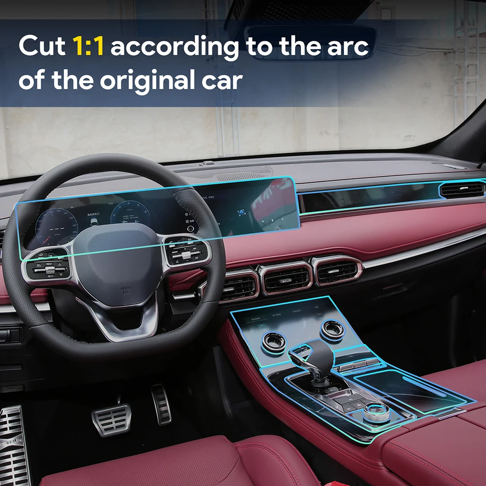 tpu for jetour x70 plus 2021 2023 transparent protective film car interior central control navigation panel sticker tpu for jetour x70 plus 2021 2023 transparent protective film car interior central control navigation panel sticker