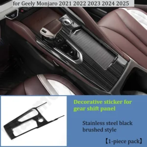 for geely monjaro 2021~2025 gear trim frame/center console interior modification/gear lever panel protective glitter