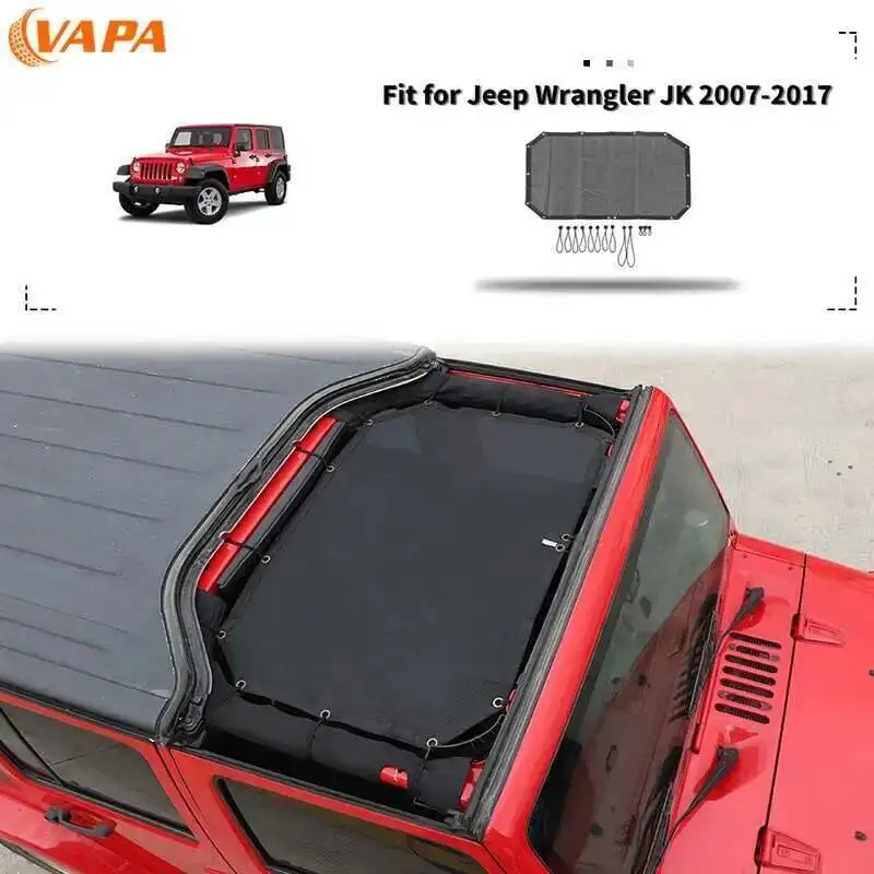 summer sunshade mesh sun shade top roof sunblock mesh heat shield mesh for jeep wrangler jk 2007 2017 exterior accessories summer sunshade mesh sun shade top roof sunblock mesh heat shield mesh for jeep wrangler jk 2007 2017 exterior accessories
