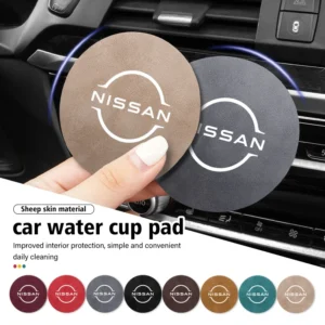 car coaster cup slot pad suede anti slip interior water cup mat for nissan sentra altima versa maxima murano note armada pulsar