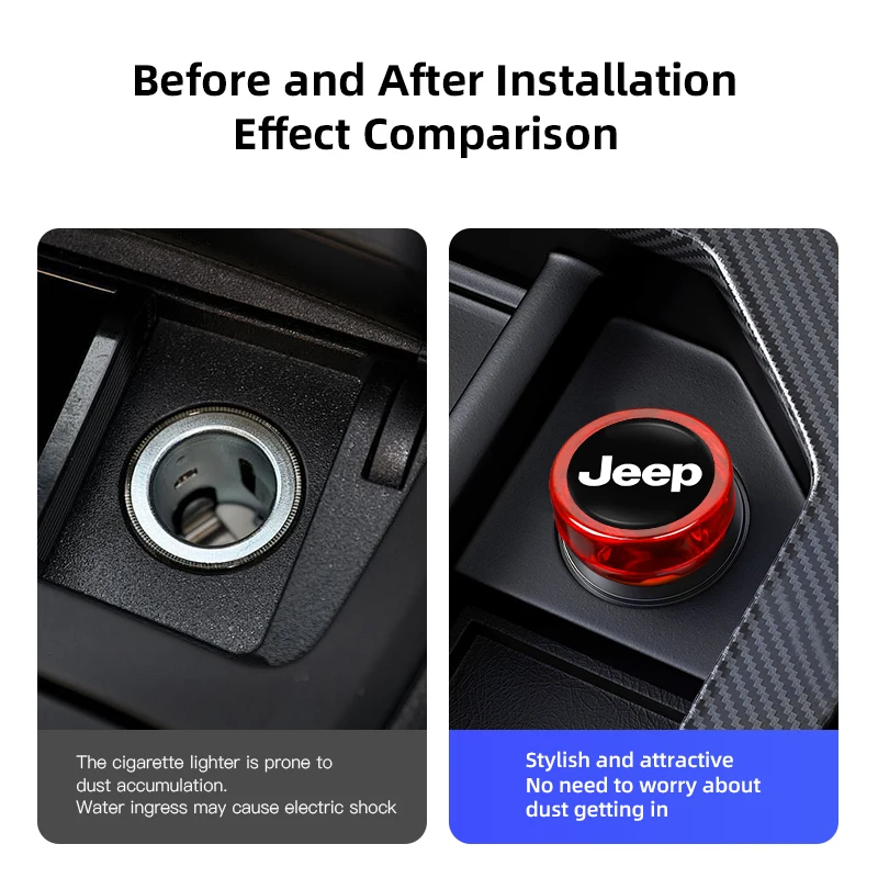 car cigarette lighter cover plug dustproof decorative caps for jeep wrangler grand cherokee avenger compass wagoneer gladiator car cigarette lighter cover plug dustproof decorative caps for jeep wrangler grand cherokee avenger compass wagoneer gladiator