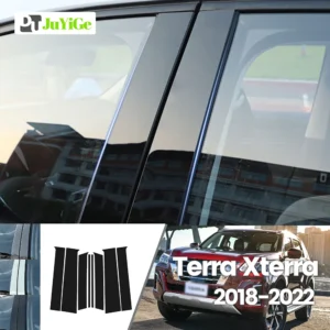 for nissan terra xterra 2018 2022 2019 2020 2021 bright black carbon fibre window door b c sticker