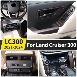 for 2021 2024 toyota land cruiser 300 high configuration peach wood texture interior accessories lc300 upgraded modification