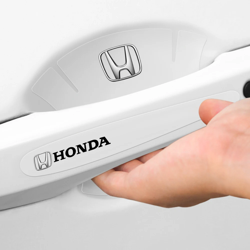 4/8pcs transparent car door handle anti scratch protector stickers for honda accord mugen cr v ur v fit city civic jazz odyssey 4/8pcs transparent car door handle anti scratch protector stickers for honda accord mugen cr v ur v fit city civic jazz odyssey