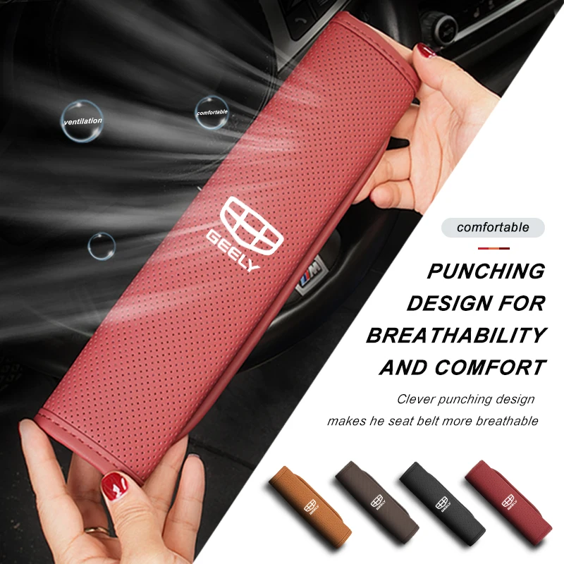 breathable car seat belt shoulder cover strap protection pad for geely monjaro atlas tugella geometry c coolray emgrand ec breathable car seat belt shoulder cover strap protection pad for geely monjaro atlas tugella geometry c coolray emgrand ec