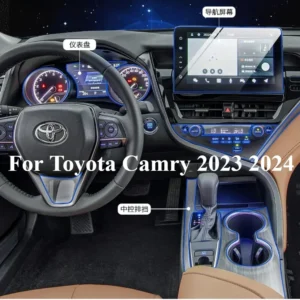 for toyota camry 2024 2023 interior accessories film transparent tpu gear panel navigation center console ppf protection sticker