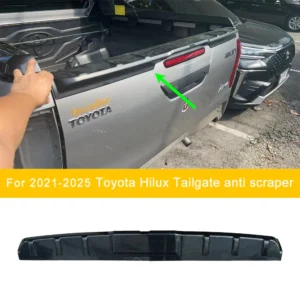 suitable for 2021 2025 toyota hilux revo trunk spoiler abs material thickened anti scratch tailgate accessories body kit