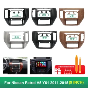 for nissan patrol v5 y61 2011 2015 9 inch car frame fascia adapter android radio dash fitting panel kit