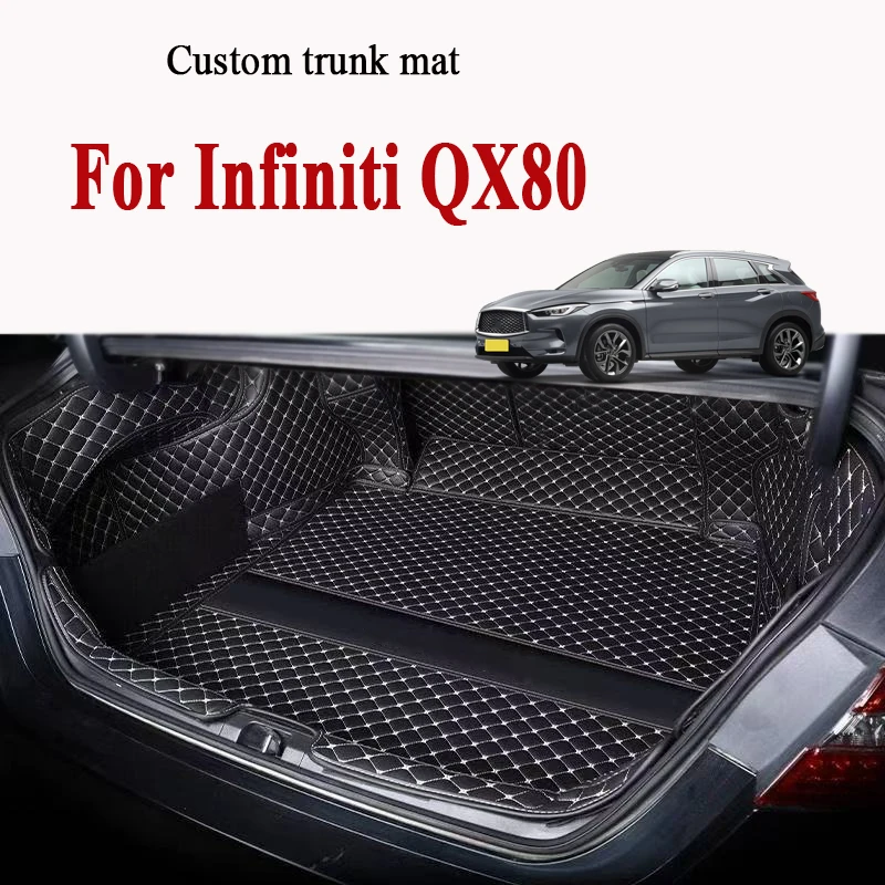 high quality waterproof leather custom car trunk mat for infiniti qx80 2013 2017 cargo liner accessories interior boot high quality waterproof leather custom car trunk mat for infiniti qx80 2013 2017 cargo liner accessories interior boot