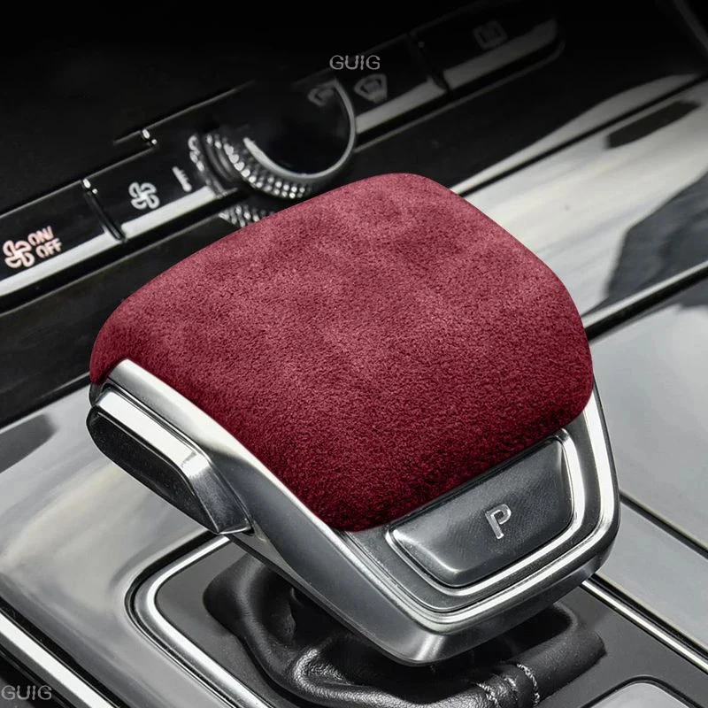 suede leather for roewe rx5 plus rx5 max imax8 i6 max rx8 car gear shift knob cover protector interior trim suede leather for roewe rx5 plus rx5 max imax8 i6 max rx8 car gear shift knob cover protector interior trim