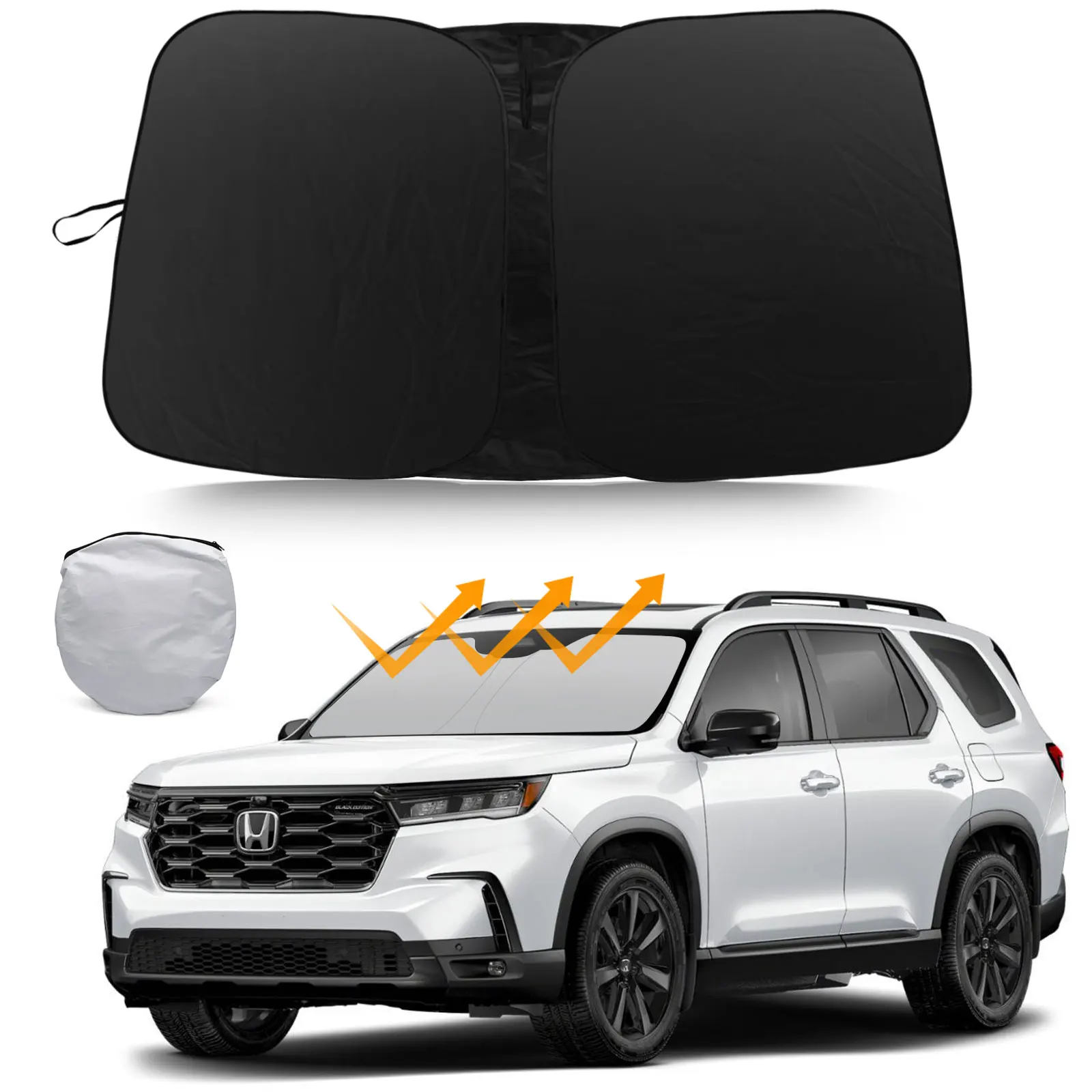 custom fit for honda pilot 2016 2025 car front windshield sun shade uv rays block cover custom fit for honda pilot 2016 2025 car front windshield sun shade uv rays block cover