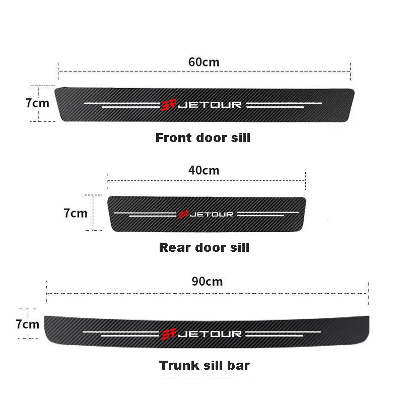 auto carbon fiber decals stickers car door threshold scuff for chery jetour x70 x70plus x70m x90plus x95pro dashing x 1 plus auto carbon fiber decals stickers car door threshold scuff for chery jetour x70 x70plus x70m x90plus x95pro dashing x 1 plus