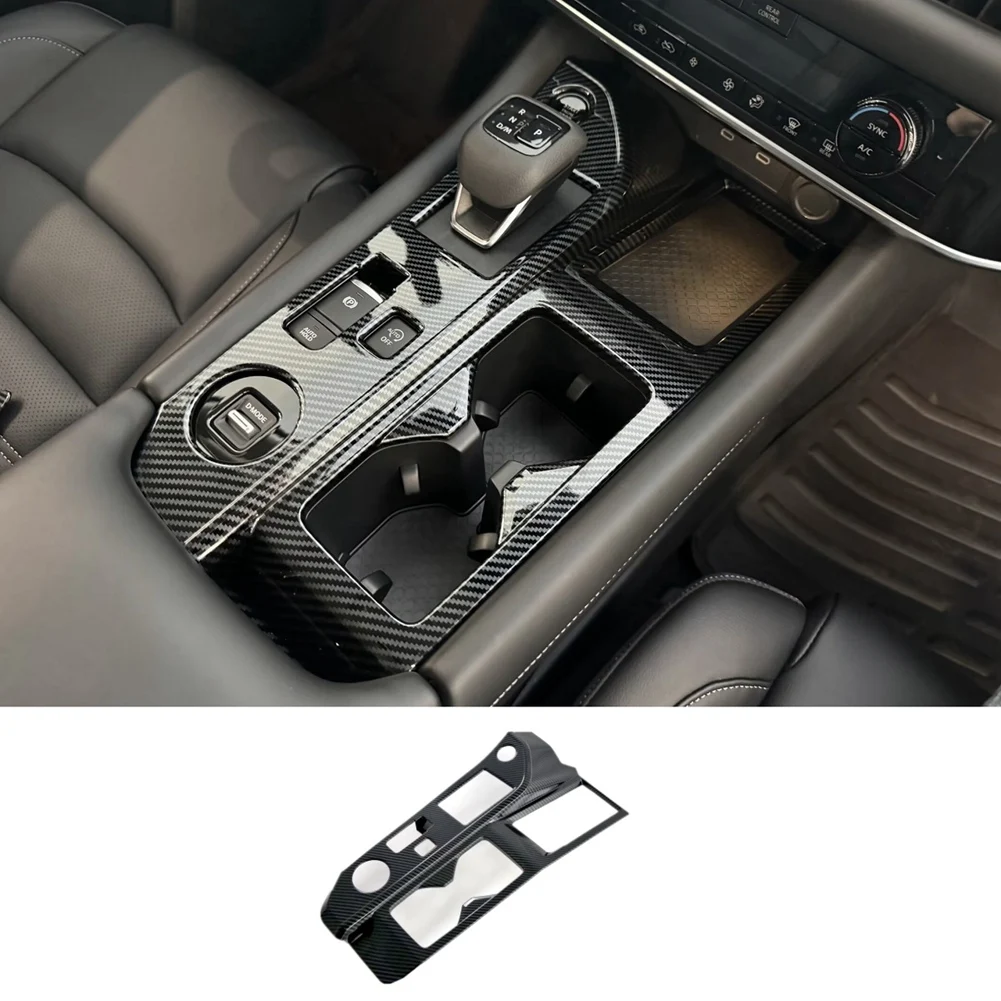 new for nissan pathfinder 2024 abs lhd carbon fiber center console gear shift cup holder cover trim accessories new for nissan pathfinder 2024 abs lhd carbon fiber center console gear shift cup holder cover trim accessories