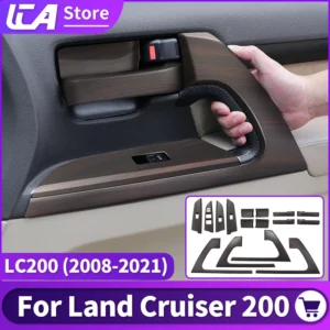 for 2008 2021 2020 toyota land cruiser 200 peach wood car door decoration stickers lc200 fj200 interior upgraded accessories