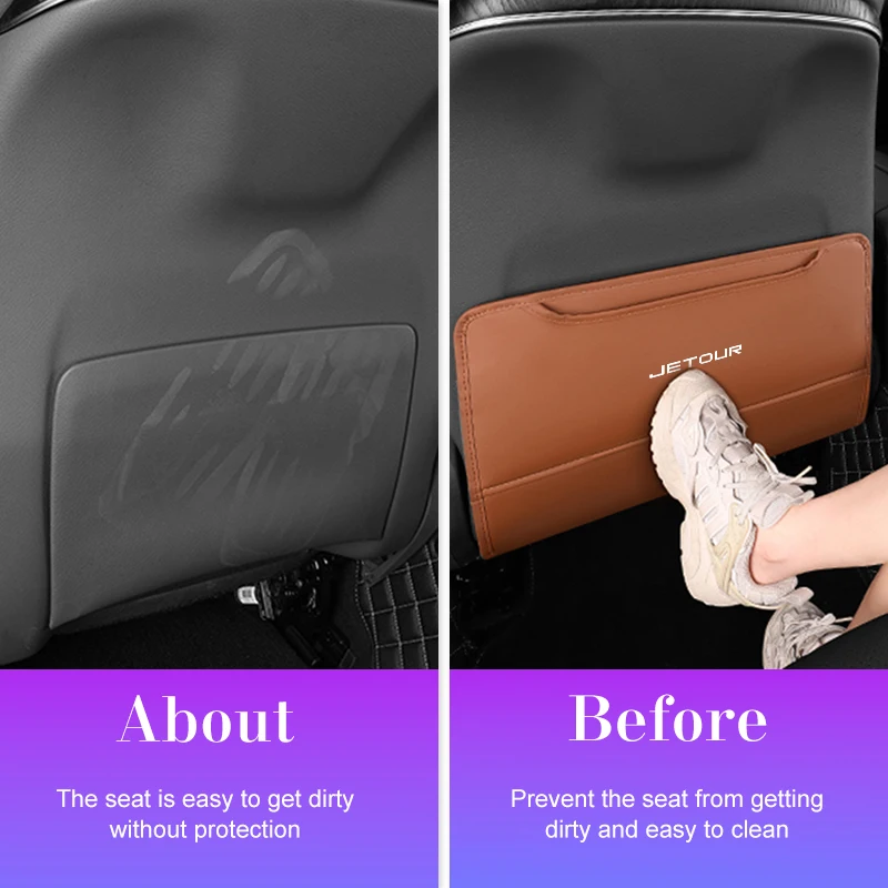 for chery jetour x70 x70sm x90 x95 dashing i dm t2 t3 x 1 car seat back anti kick pad leather protective mat interior accessory for chery jetour x70 x70sm x90 x95 dashing i dm t2 t3 x 1 car seat back anti kick pad leather protective mat interior accessory