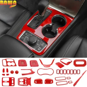 bawa abs car interior decoration cover trim suite kit for jeep grand cherokee 2014 2015 2016 2017 2018 2019 2020 accessories