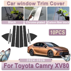 for toyota camry xv80 accessories 2024 2025 2026 10pcs car window cover center b c column pc sticker trim car auto accessories