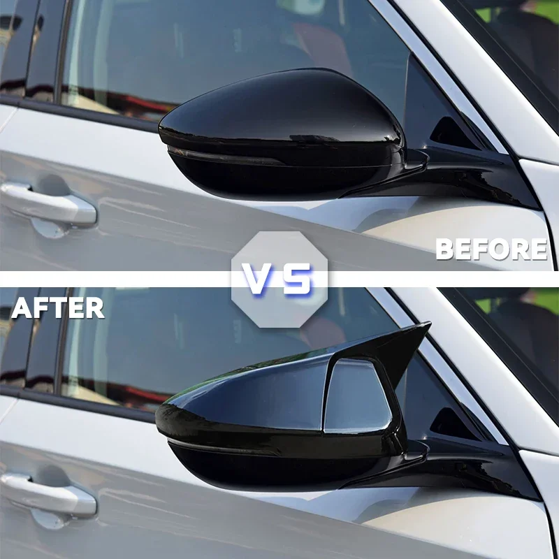 rhyming side mirror cap wing rearview mirrors cover horn shape fit for honda accord 10th 2018 2019 car modified rhyming side mirror cap wing rearview mirrors cover horn shape fit for honda accord 10th 2018 2019 car modified