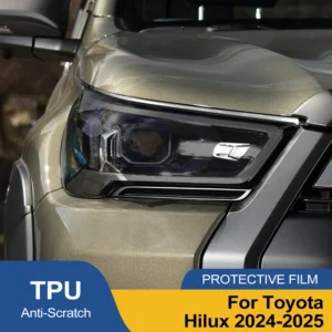 for toyota hilux 2024 2025 cut car headlight protective film smoke black pre anti scratch high gloss vinyl wrapping film